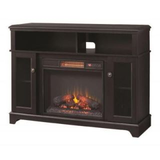 Home Decorators Collection Ravensdale 48 in. Media Console Electric Fireplace in Black 89413