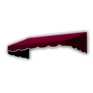 Awntech 244.5 in Wide x 24 in Projection Burgundy Solid Slope Window/Door Awning