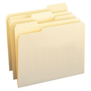 Folders, 1/3 Cut Top Tab, Letter, Manila, 100/Box