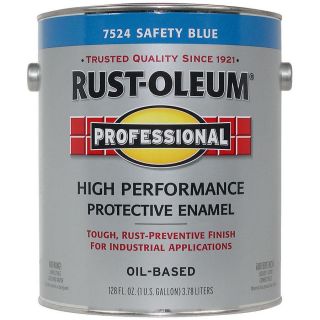 Rust Oleum Professional Safety Blue Gloss Oil Based Enamel Interior/Exterior Paint (Actual Net Contents: 128 fl oz)