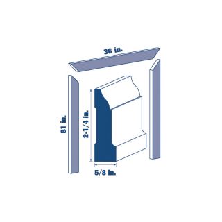 2.25 in x 7 ft Interior MDF Window and Door Casing