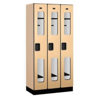 Salsbury Industries S 31000 Series 36 in. W x 76 in. H x 18 in. D Single Tier See Through Designer Wood Locker in Maple S 31368MAP