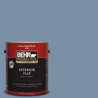 BEHR Premium Plus 1 gal. #S510 4 Jean Jacket Blue Flat Exterior Paint 440001