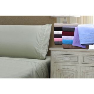 Wrinkle Resistant Embroidered 2 Line 6 piece Sheet Set in Gift Box