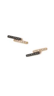 Zoe Chicco Small Staggered Bar Stud Earrings