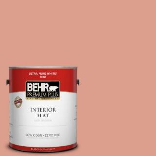 BEHR Premium Plus 1 gal. #210D 4 Medium Terracotta Zero VOC Flat Interior Paint 140001