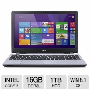 Acer Aspire V3 572G 7609 Intel Core i7 16GB Memory 1TB HDD 2GB NVIDIA GeForce 840M 15.6 1920 X 1080 Full HD Notebook Windows 8.1 64 bit   NX.MNJAA.002