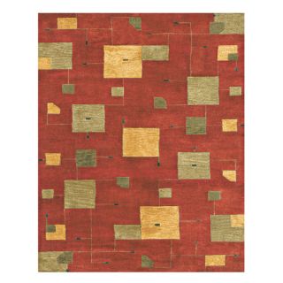 Grand Bazaar Tufted 100 percent Wool Pile Tangent Rug in Red 3 6 x 5