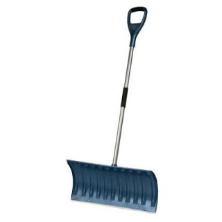 Bigfoot 25 in. Nylon Edge Snow Pusher with Aluminum Handle and Shock Resistant D Grip 1186 1