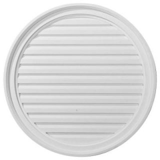 Ekena Millwork 2 in. x 28 in. x 28 in. Decorative Round Gable Louver Vent GVRO28D