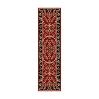 Safavieh Lyndhurst Red and Black Rectangular Indoor Machine Made Runner (Common: 2 x 10; Actual: 27 in W x 120 in L x 0.33 ft Dia)