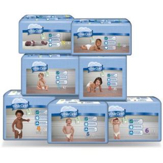 White Cloud Diapers, (Choose Your Size)
