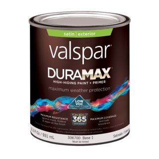 Valspar Duramax Duramax Base 1 Satin Latex Exterior Paint (Actual Net Contents: 31.5 fl oz)