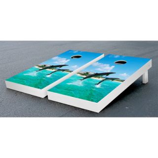 Dolphins Version 1 Cornhole Game Set by Victory Tailgate