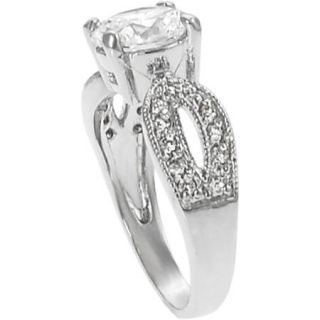 Alexandria Collection Pave Round Cubic Zirconia Bridal Ring