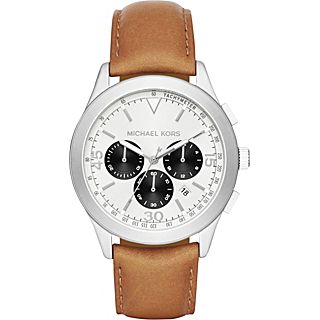Michael Kors Watches Gareth Leather Chrono Watch