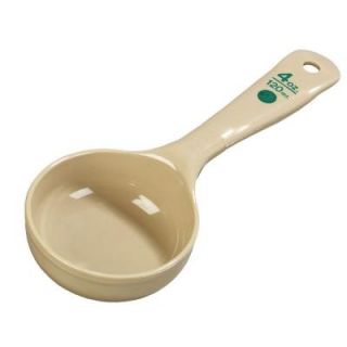 Carlisle 4 oz. Short Handle Polycarbonate Solid Portioning Spoon in Beige (Case of 12) 432806