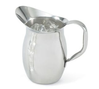 Vollrath 92020 2 qt Bell Shaped Pitcher   Hollow Handle, Mirror Finish Stainless
