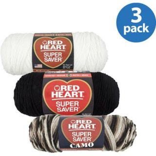Red Heart Yarn Your Choice 3 Pack Multiple Color Bundle
