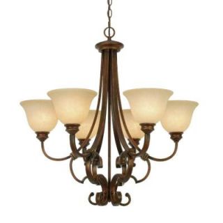Hollis Collection 6 Light Champagne Bronze Chandelier 7116MPCB
