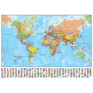 Waypoint Geographic World Laminated Wall Map