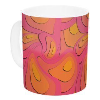 Fly Away Sadness by Akwaflorell 11 oz. Abstract Ceramic Coffee Mug by