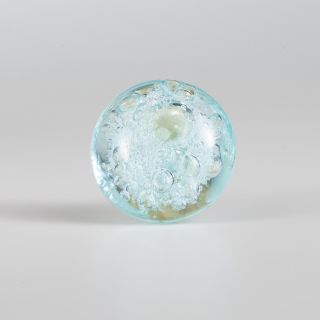 Aqua Bubble Glass Knobs, Set of 2