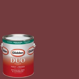 Glidden DUO 1 gal. #HDGR52 Classic Burgundy Semi Gloss Latex Interior Paint with Primer HDGR52 01S