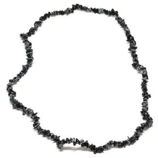 32 Inch Obsidian Chip Necklace 260.00 Carat