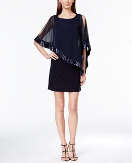 Style & Co. Twilight Cape Overlay Dress, Only at   Dresses