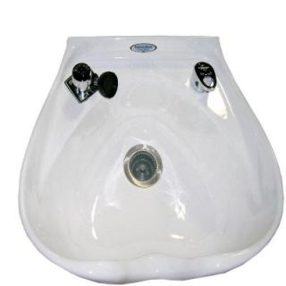 Belvedere Cameo Wall Mount Bathroom Sink with Fixtures and 403 Vacuum Breaker in White BV3100WH