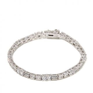 Absolute™ 5.15ct Baguette and Round 7" Line Bracelet   7981395
