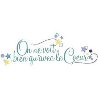 RoomMates 5 in. x 11.5 in. Le Coeur Peel and Stick Wall Decals FRN0001SCS