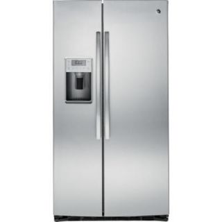 GE Profile 25.4 cu. ft. Side by Side Refrigerator in Stainless Steel PSE25KSHSS