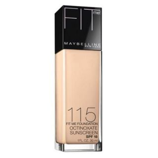 Maybelline New York Fit Me! Foundation, Ivory [115], SPF 18, 1 oz (Pack of 3)
