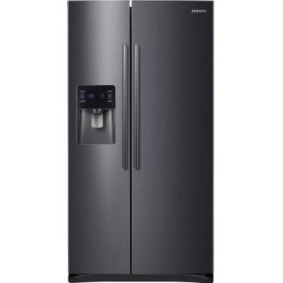 Samsung 24.5 cu. ft. Side by Side Refrigerator in Black Stainless Steel RS25H5111SG