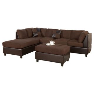 Andover Mills Corporate Reversible Chaise Sectional & Ottoman