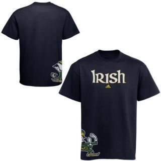 adidas Notre Dame Fighting Irish Youth Getting Big T Shirt   Navy Blue