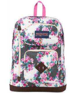 Jansport Austin Backpack, Multi Grey Floral Flourish   Bed in a Bag