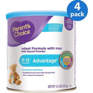 Parent's Choice   Advantage Infant Formula, 12.4 oz, (Pack of 4)