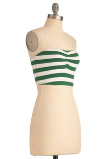 At the Ferris Wheel Bandeau in Green  Mod Retro Vintage Short Sleeve Shirts