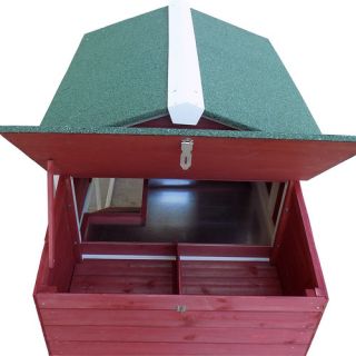 Pawhut Farmhouse Chicken Coop with Run Area and Nesting Box