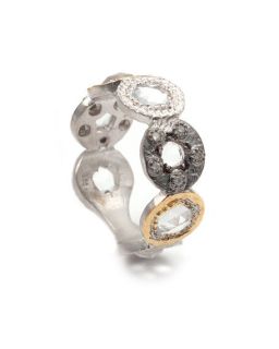 COOMI Opera Tricolor Crystal & Diamond Circle Ring