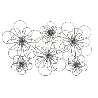 Elements 29 x 18.5 inch Wire Flowers Metal Wall Decor  