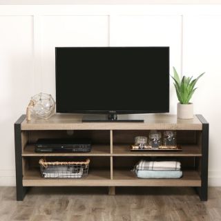 58 inch Urban Blend Wood TV Stand   17421931   Shopping