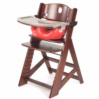 Height Right Mahogany High Chair with Infant Insert and Tray