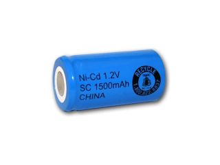 Exell 1.2V 1500mAh NiCD SubC Rechargeable Battery Flat Top Cell