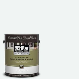 BEHR Premium Plus Ultra 1 gal. #BL W9 Bakery Box Semi Gloss Enamel Exterior Paint 585001