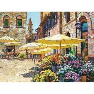 Printfinders Siena Flower Market by Howard Behrens on Canvas