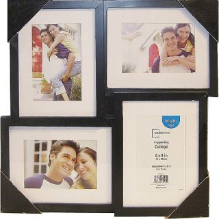 Mainstays 4 Opening 4x6 Collage Picture Frame, Black